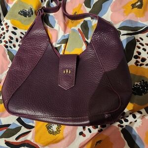 Elegant Purple Leather Women's Bag
